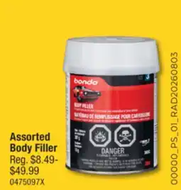 PartSource Assorted Body Filler offer