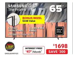 Visions Electronics SAMSUNG QLED The Frame offer