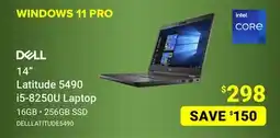Visions Electronics DELL 14 Latitude 5490 i5-8250U Laptop offer