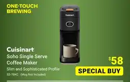 Visions Electronics Cuisinart Soho Single Serve Coffee Maker offer