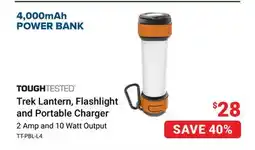 Visions Electronics Toughtested Trek Lantern, Flashlight and Portable Charger offer