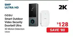 Visions Electronics AOSU Smart Outdoor Video Security Doorbell Ultra offer