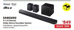 Visions Electronics SAMSUNG 9.1.4-Channel Dolby Atmos Soundbar System offer