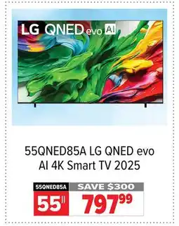 2001 Audio Video 55QNED85A LG 55 QNED evo AI 4K Smart TV 2025 offer
