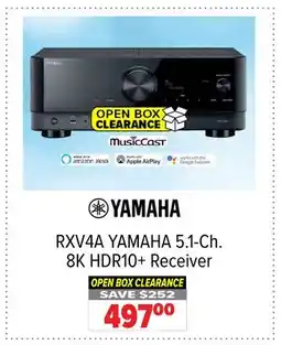2001 Audio Video RXV4A YAMAHA 5.1-Ch. 8K HDR10+ Receiver offer