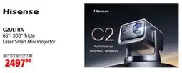 2001 Audio Video C2ULTRA Hisense 65- 300 Triple Laser Smart Mini Projector offer