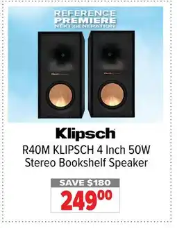 2001 Audio Video R40M KLIPSCH 4 Inch 50W Stereo Bookshelf Speaker offer
