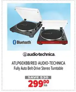 2001 Audio Video ATLP60XBB/RED AUDIO-TECHNICA Fully Auto Belt-Drive Stereo Turntable offer