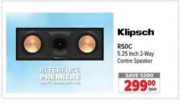 2001 Audio Video R50C Klipsch 5.25 Inch 2-Way Centre Speaker offer
