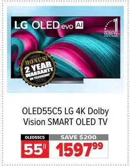 2001 Audio Video OLED55C5 LG 55 4K Dolby Vision SMART OLED TV offer