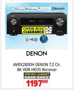 2001 Audio Video AVRX2800H DENON 7.2 Ch. 8K HDR HEOS Receiver offer