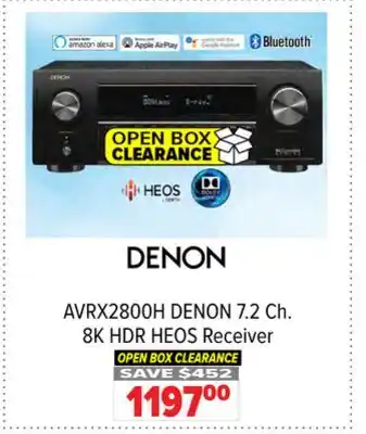 2001 Audio Video AVRX2800H DENON 7.2 Ch. 8K HDR HEOS Receiver offer