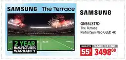 2001 Audio Video SAMSUNG 55 QN55LST7D The Terrace Partial Sun Neo QLED 4K offer