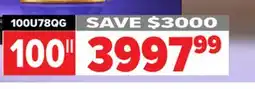 2001 Audio Video 100U78QG Hisense 100 U78QG Mini-LED Pro offer