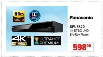 2001 Audio Video DPUB820 Panasonic 4K DTS:X UHD Blu-Ray Player offer