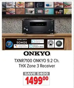 2001 Audio Video TXNR7100 ONKYO 9.2 Ch. THX Zone 3 Receiver offer