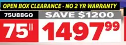 2001 Audio Video Hisense 75 Mini-LED Pro TV offer