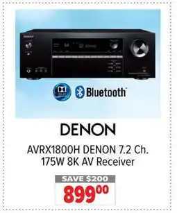2001 Audio Video AVRX1800H DENON 7.2 Ch. 175W 8K AV Receiver offer