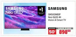 2001 Audio Video QN50QN80F Samsung 50 Neo QLED 4K Vision AI Smart TV offer