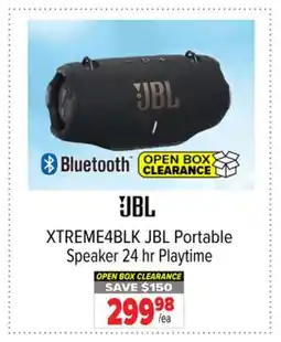 2001 Audio Video XTREME4BLK JBL Portable Speaker 24 hr Playtime offer