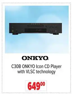 2001 Audio Video C30B ONKYO Icon CD Player with VLSC technology offer