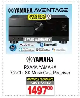 2001 Audio Video RXA4A YAMAHA 7.2-Ch. 8K MusicCast Receiver offer