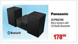 2001 Audio Video Panasonic SCPM270K Micro System with CD Radio Bluetooth offer