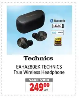 2001 Audio Video EAHAZ80EK TECHNICS True Wireless Headphone offer