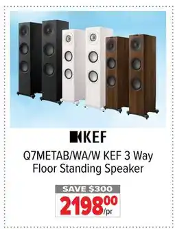 2001 Audio Video Q7METAB/WA/W KEF 3 Way Floor Standing Speaker offer