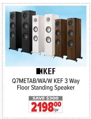 2001 Audio Video Q7METAB/WA/W KEF 3 Way Floor Standing Speaker offer