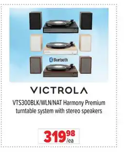 2001 Audio Video VTS300BLK/WLN/NAT Harmony Premium turntable system with stereo speakers offer
