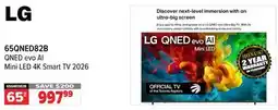 2001 Audio Video 65QNED82B LG 65 QNED evo AI Mini LED 4K Smart TV 2026 offer