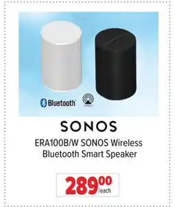 2001 Audio Video ERA100B/W SONOS Wireless Bluetooth Smart Speaker offer