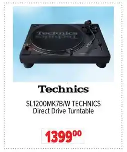 2001 Audio Video SL1200MK7B/W TECHNICS Direct Drive Turntable offer