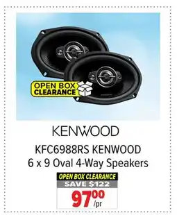 2001 Audio Video KFC6988RS KENWOOD 6 x 9 Oval 4-Way Speakers offer