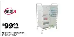 Michaels 15-Drawer Rolling Cart by Simply Tidy offer