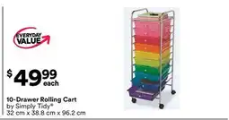 Michaels 10-Drawer Rolling Cart by Simply Tidy offer