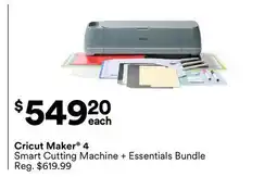 Michaels Cricut Maker 4 Smart Cutting Machine + Essentials Bundle offer