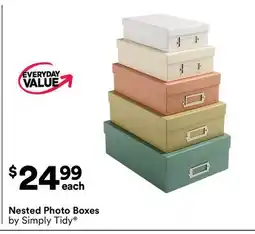Michaels Nested Photo Boxes by Simply Tidy offer