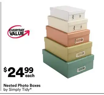 Michaels Nested Photo Boxes by Simply Tidy offer