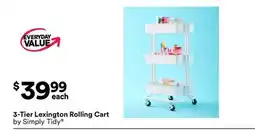 Michaels 3-Tier Lexington Rolling Cart by Simply Tidy offer
