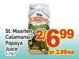 T&T Supermarket ST. MAARTEN CALAMANSI PAPAYA JUICE offer