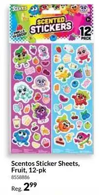 Party City Scentos Sticker Sheets - Fruit 12pc offer