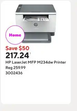 Staples HP LaserJet MFP M234dw Printer offer