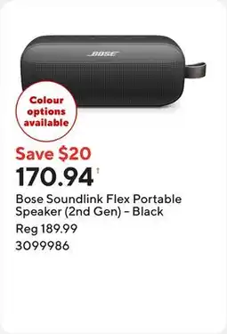 Staples Bose Soundlink Flex Portable Speaker (2nd Gen) - Black offer