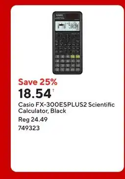 Staples Casio FX-300ESPLUS2 Scientific Calculator, Black offer