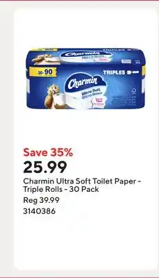 Staples Charmin Ultra Soft Toilet Paper - Triple Rolls offer