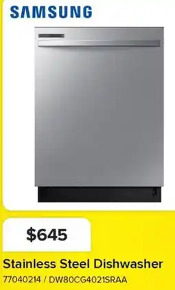 Leon's SAMSUNG Stainless Steel Dishwasher offer