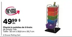Michaels Chariot à roulettes de 5 tiroirs de Simply Tidy offer