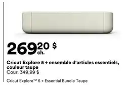 Michaels Cricut Explore 5 + ensemble d'articles essentiels, couleur taupe offer